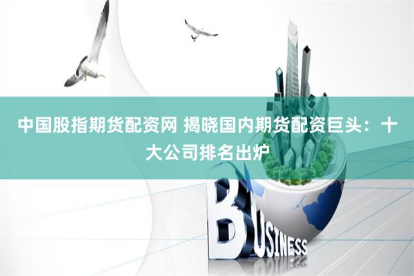 中国股指期货配资网 揭晓国内期货配资巨头：十大公司排名出炉